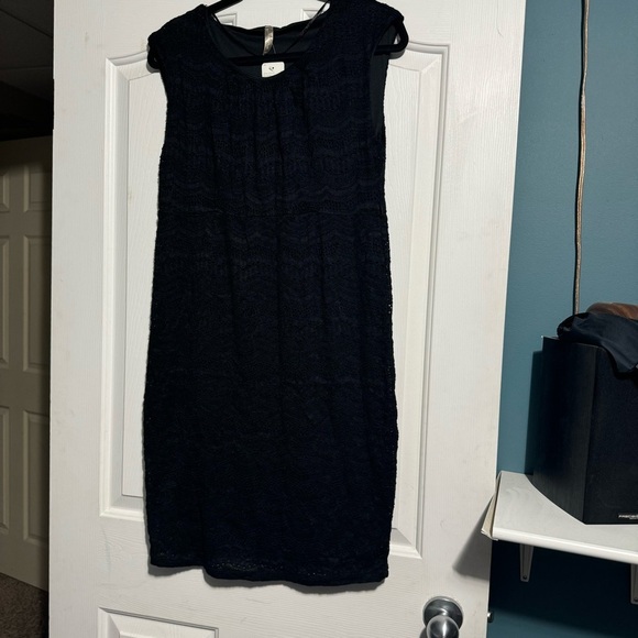 NWT Thyme Maternity Midi Dress Black Medium - Picture 3 of 14